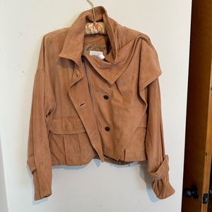 ERIKA CAVALLINI Dusty Pink Suede Jacket NWT